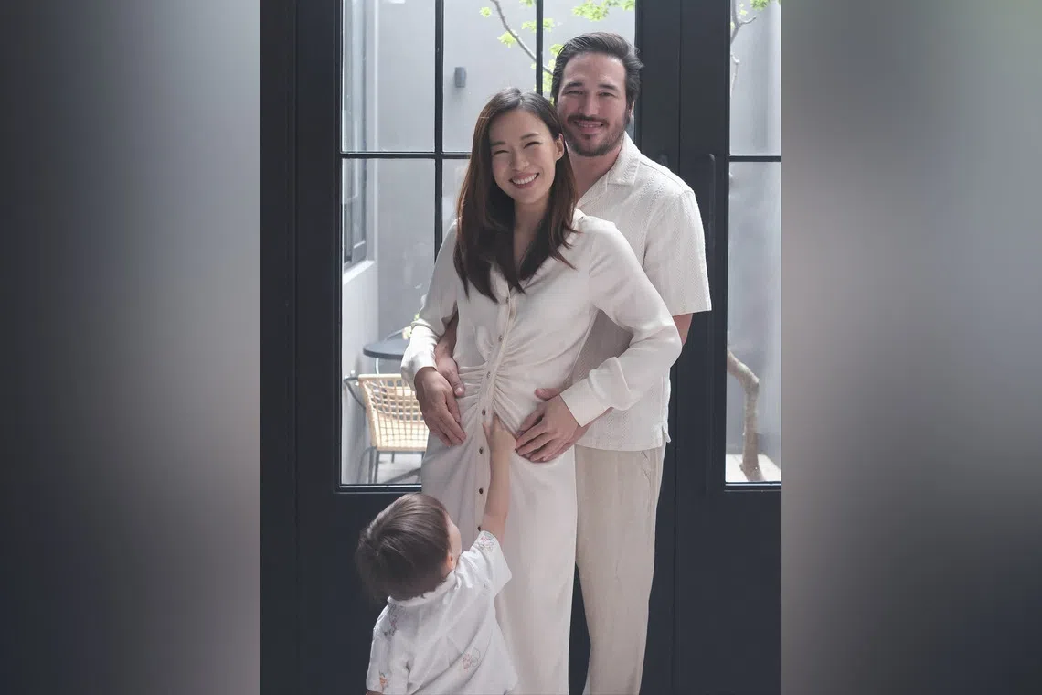 Rebecca Lim shared two photos of herself with her husband Matthew Webster and their son on social media on Nov 10.