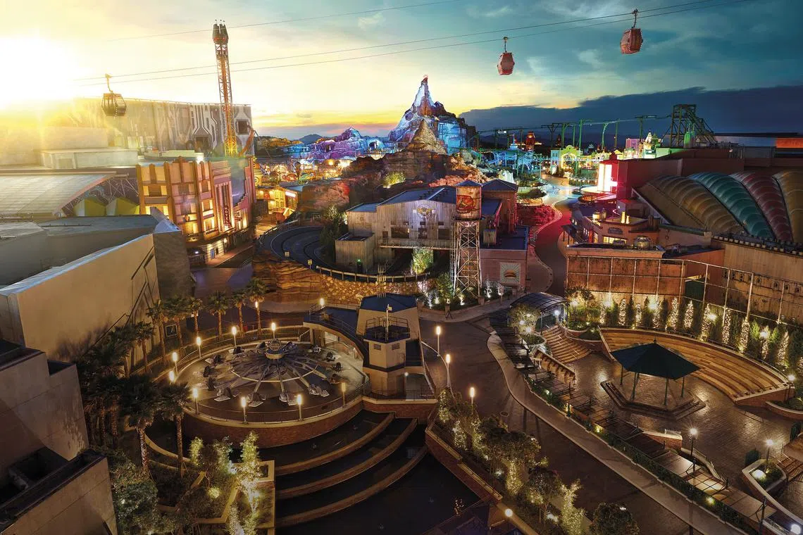 An aerial view of the Genting Skyworld theme park in Malaysia.