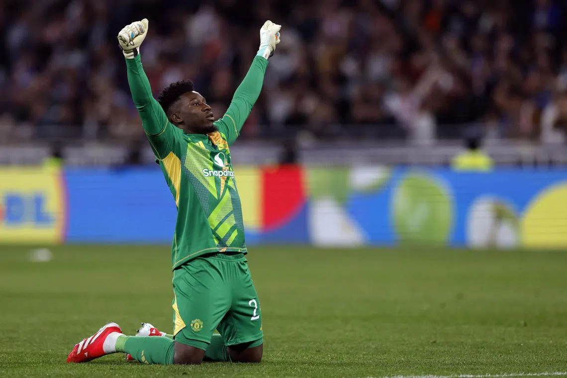 Manchester United's Andre Onana suffered two disasters in their Europa League match against Lyon.