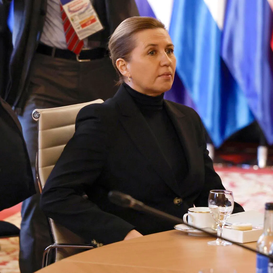 Denmark PM Mette Frederiksen at the 2026 North Sea Summit in Hamburg, Germany, on Jan 26.