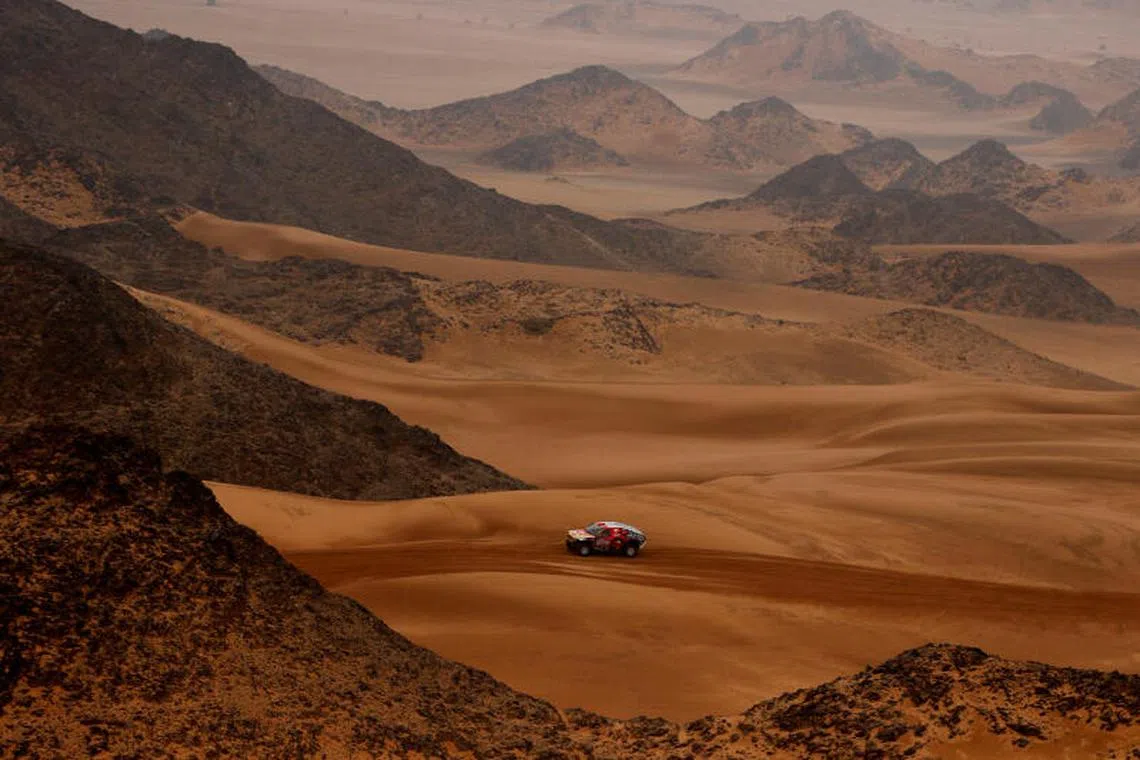 MD Rally Sport's Christian Lavieille and co-driver Valentin Sarreaud in action during Stage 7 of the Dakar Rally from Riyadh to Al Duwadimi, Saudi Arabia. PHOTO : REUTERS