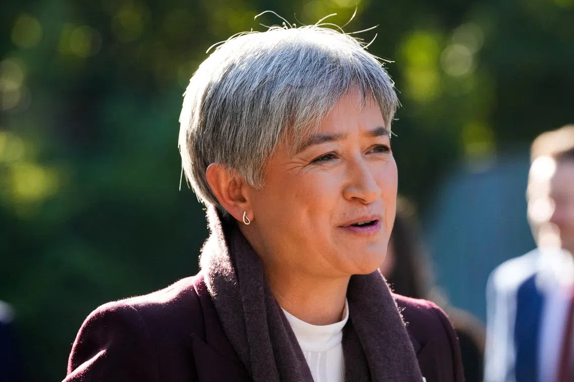ADELAIDE, AUSTRALIA - JUNE 16: Australia's Foreign Minister Penny Wong at Adelaide Zoo on June 16, 2024 in Adelaide, Australia.    Asanka Ratnayake/Pool via REUTERS/ File Photo