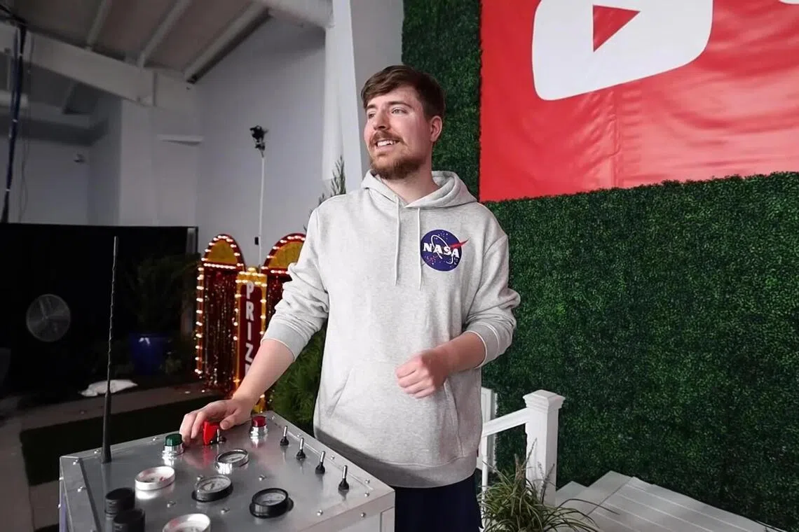 MrBeast, whose real name is James Donaldson, is known for challenge videos with big cash prizes and global charity.