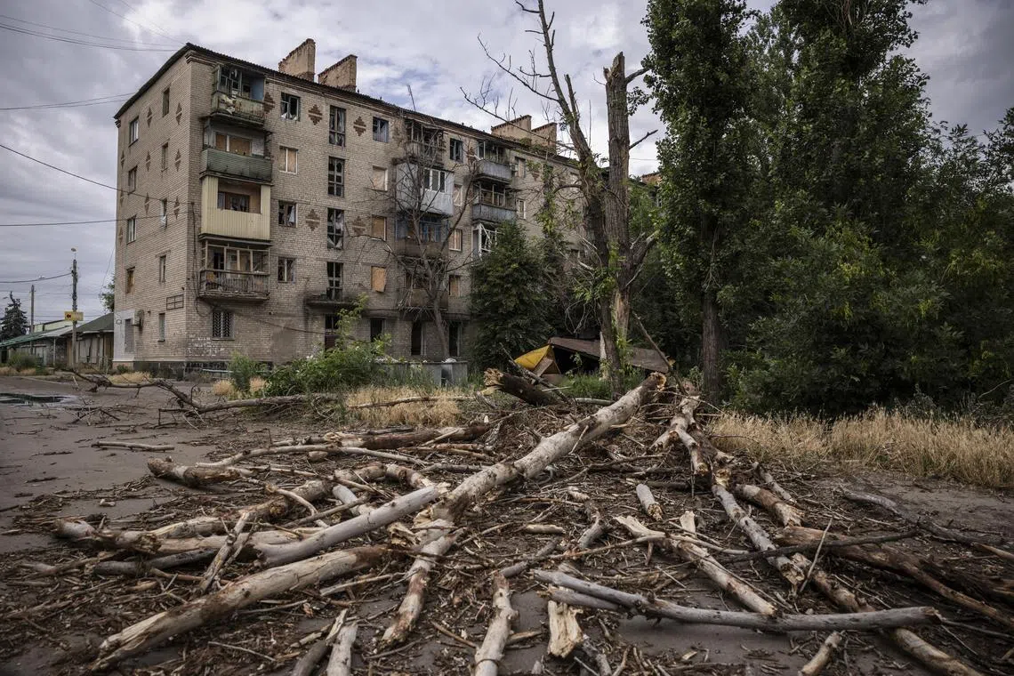 Debris in Kostyantynivka, a city in the Donetsk region, has been a non-starter for Ukraine’s government in its negotiations for a peace deal with Russia. 