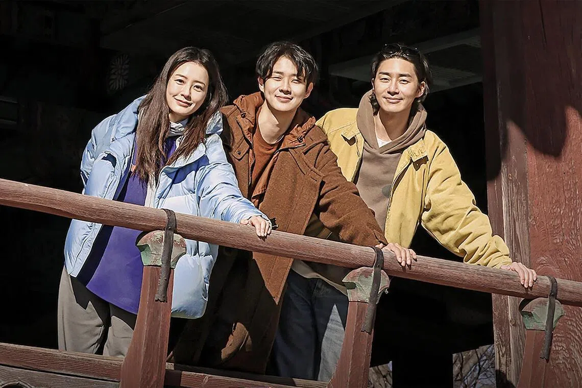 South Korean variety series Unplanned Trip: Limited Edition, starring (from left) Jung Yu-mi, Choi Woo-shik and Park Seo-joon.