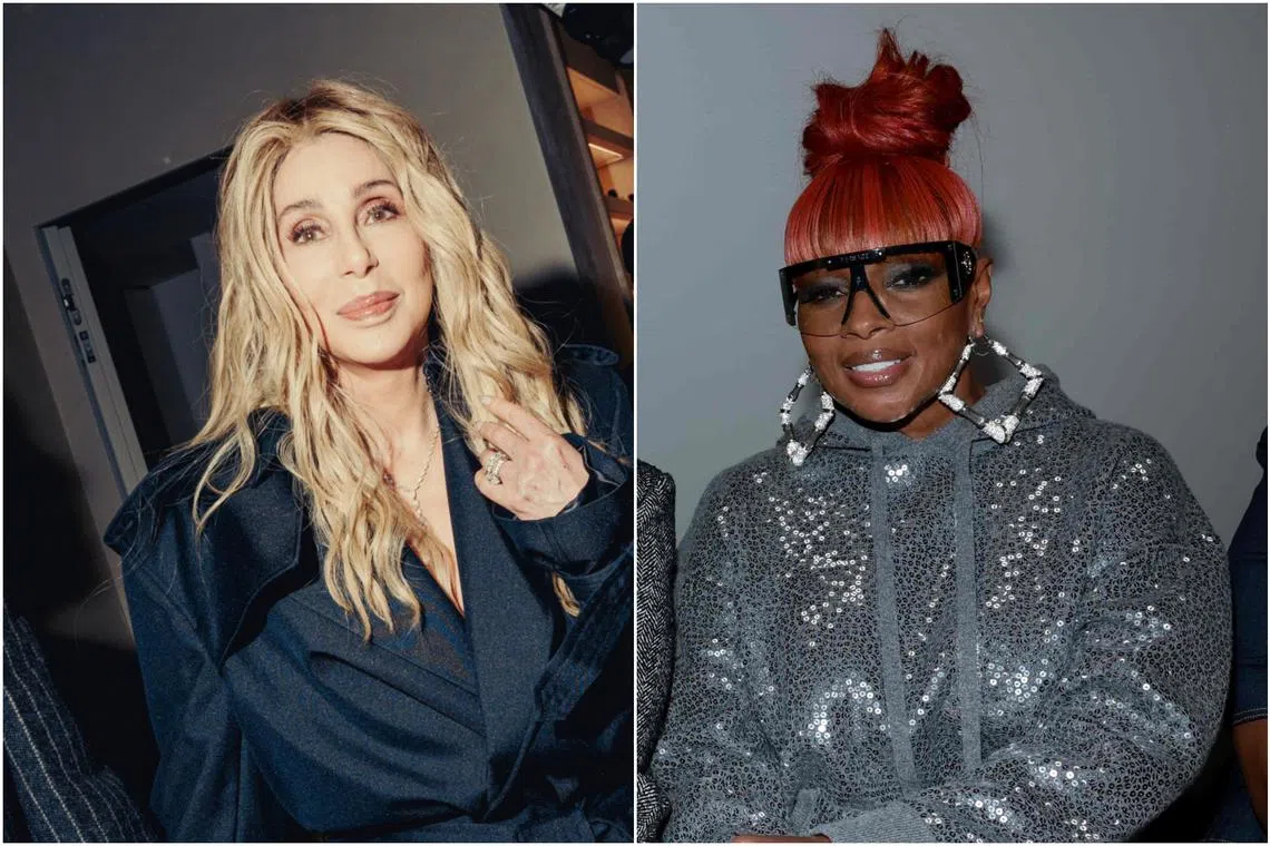 Cher (left) and Mary J. Blige were among the Rock and Roll Hall of Fame inductees for 2024.