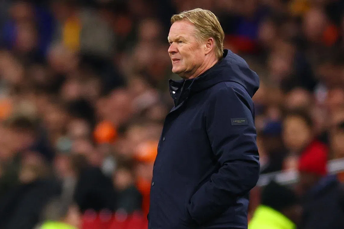Soccer Football - International Friendly - Netherlands v Norway - Johan Cruijff Arena, Amsterdam, Netherlands - March 27, 2026 Netherlands coach Ronald Koeman looks on REUTERS/Piroschka Van De Wouw