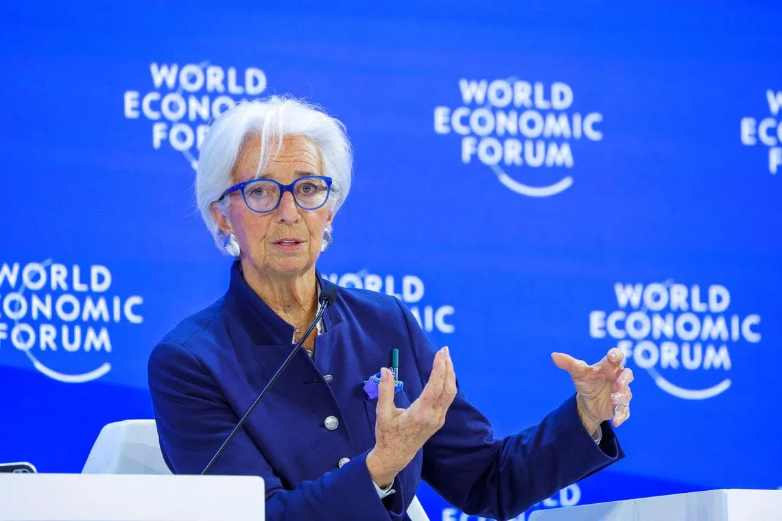 European Central Bank President Christine Lagarde attends the 56th annual World Economic Forum (WEF) meeting in Davos, Switzerland, January 23, 2026. REUTERS/Denis Balibouse