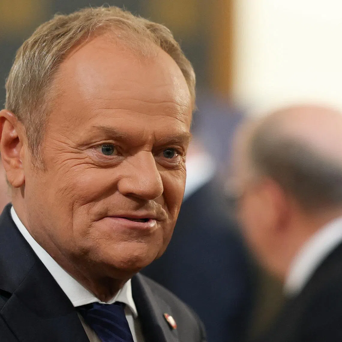 Polish Prime Minister Donald Tusk attends a signing ceremony for Poland's SAFE programme loan agreement, making it the first EU member state to sign the agreement, in Warsaw, Poland, May 8, 2026. REUTERS/Kacper Pempel