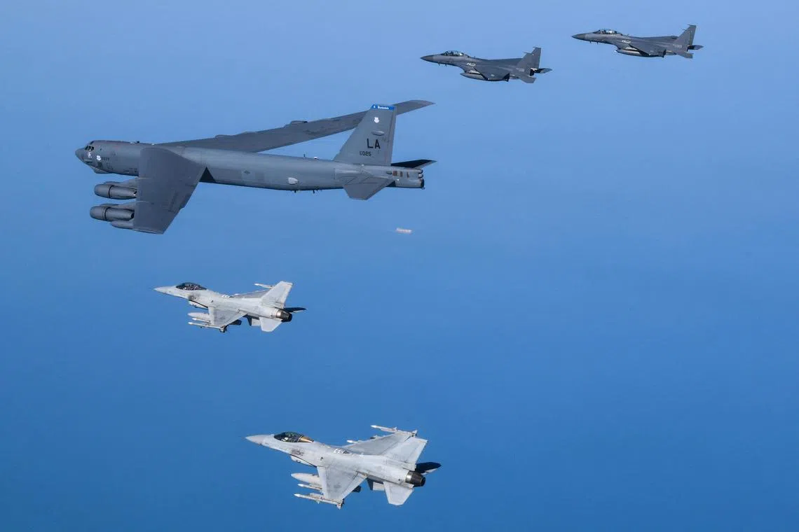 Pyongyang criticised the recent joint air drill between the US and South Korea with a B-52 bomber.