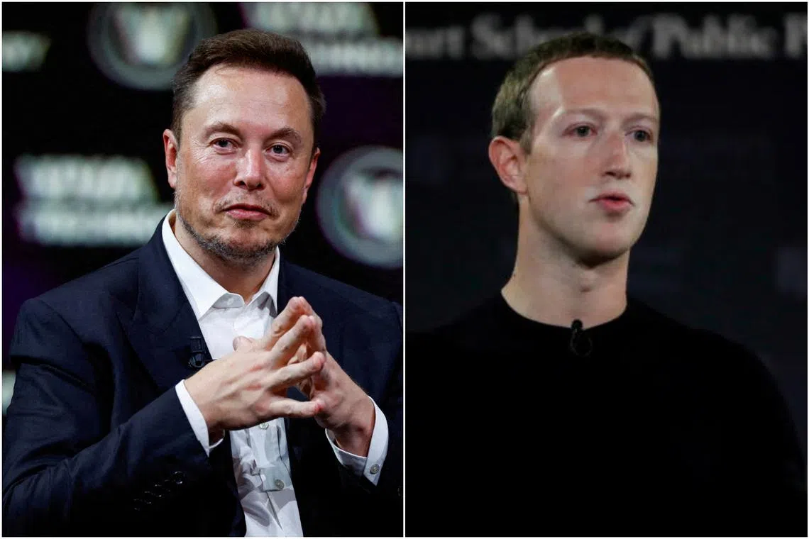 Elon Musk (left) added US$96.6 billion to his net worth this year through June 30, while Mark Zuckerberg gained US$58.9 billion.