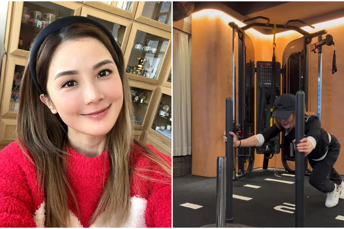 In the footage, Charlene Choi showed herself in the gym doing the sled push – pushing 20kg with little difficulty.