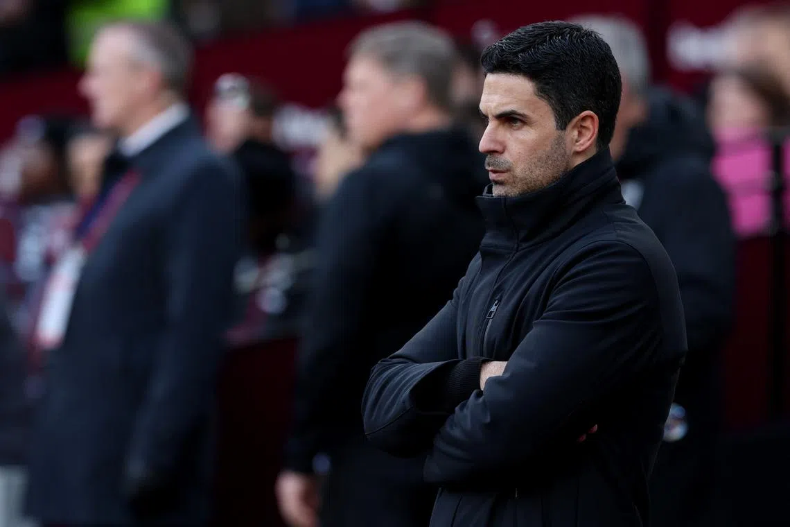 Soccer Football - Premier League - West Ham United v Arsenal - London Stadium, London, Britain - February 11, 2024 Arsenal manager Mikel Arteta before the match Action Images via Reuters/Paul Childs/ File photo