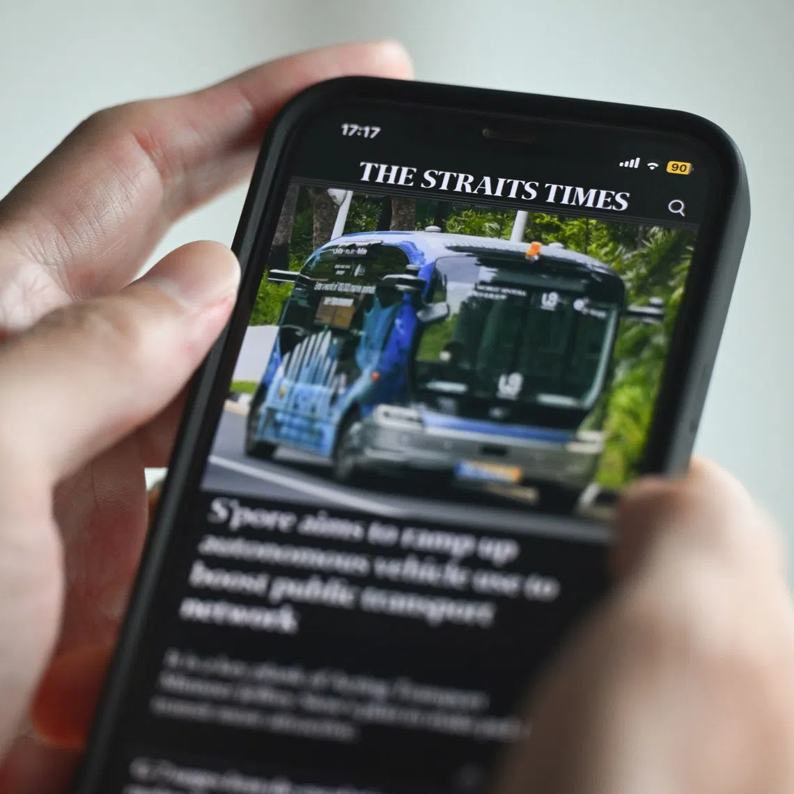 The Straits Times app.