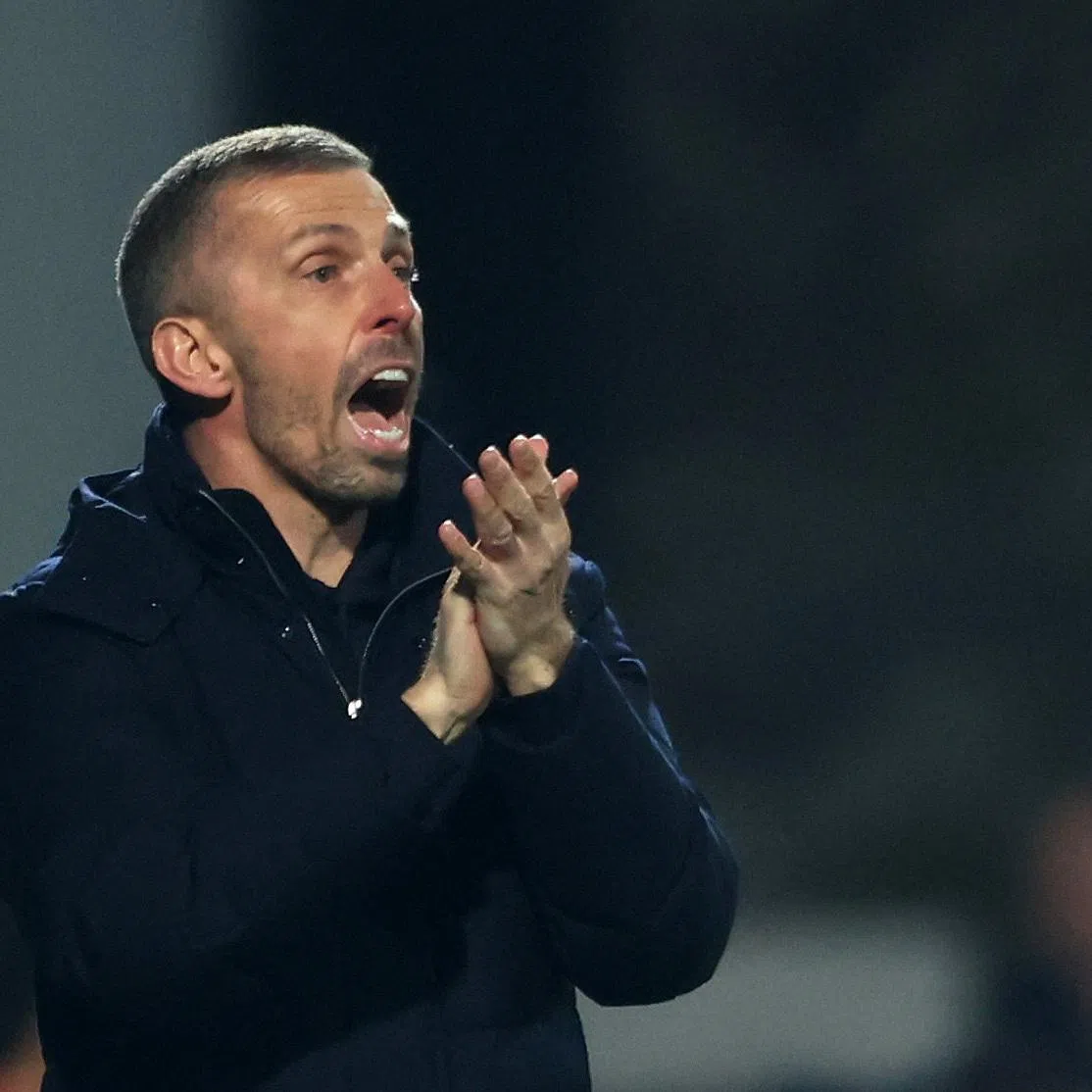 Soccer Football - UEFA Conference League - Round of 16 - First Leg - Rijeka v RC Strasbourg - Stadion HNK Rijeka, Rijeka, Croatia - March 12, 2026 RC Strasbourg coach Gary O'Neil reacts REUTERS/Antonio Bronic