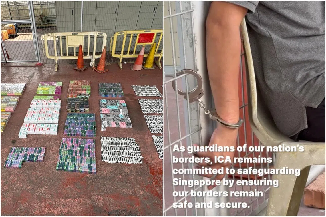 ICA officers had profiled a Malaysia-registered van transporting air-conditioning equipment and servicing parts for further checks on Aug 27.