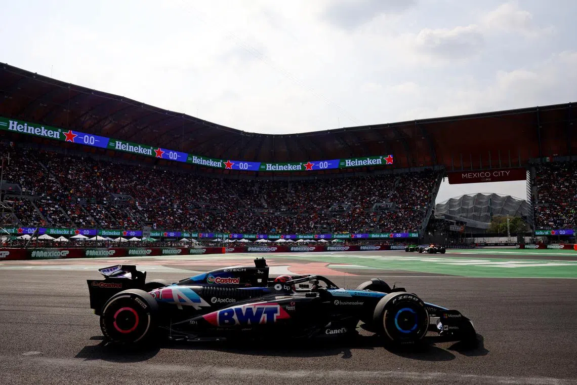 Formula One F1 - Mexico City Grand Prix - Autodromo Hermanos Rodriguez, Mexico City, Mexico - October 27, 2024 Alpine's Esteban Ocon in action during the race REUTERS/Raquel Cunha/File Photo