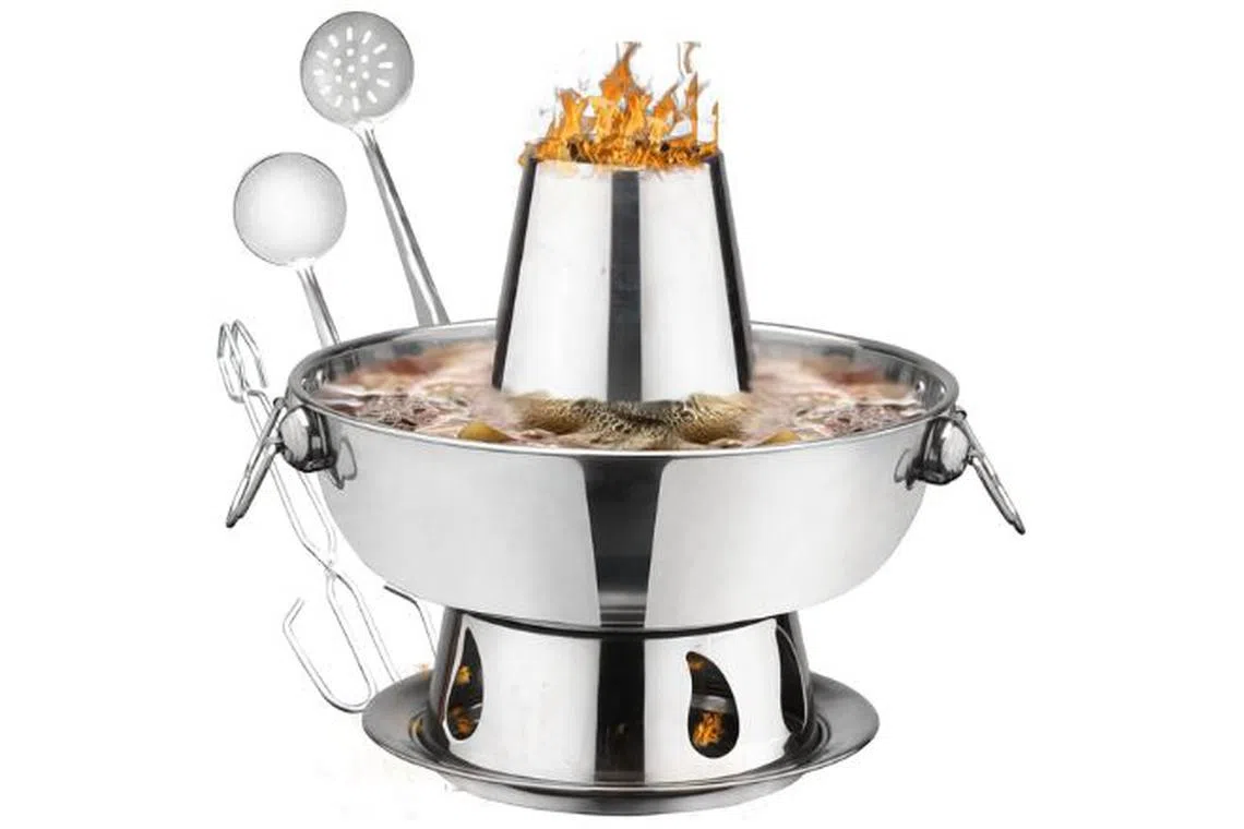 Stainless Steel Chinese Charcoal Steamboat Pot