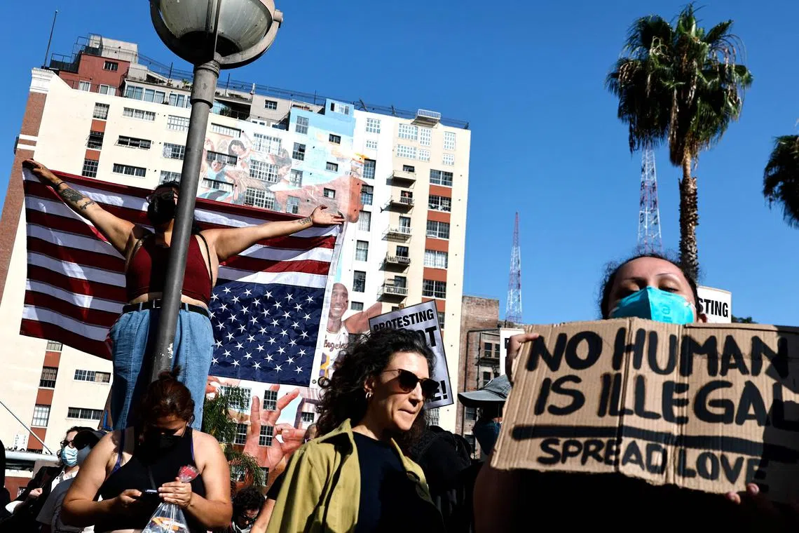 The protests had ignited over an escalation in efforts to apprehend migrants in the US illegally.