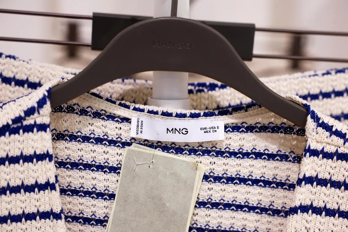 A view of Spanish fashion retailer Mango's logo on the day of the presentation of 2023 annual results at their headquarters, in Palau-Solita i Plegamans, near Barcelona, Spain March 11, 2024. REUTERS/Albert Gea