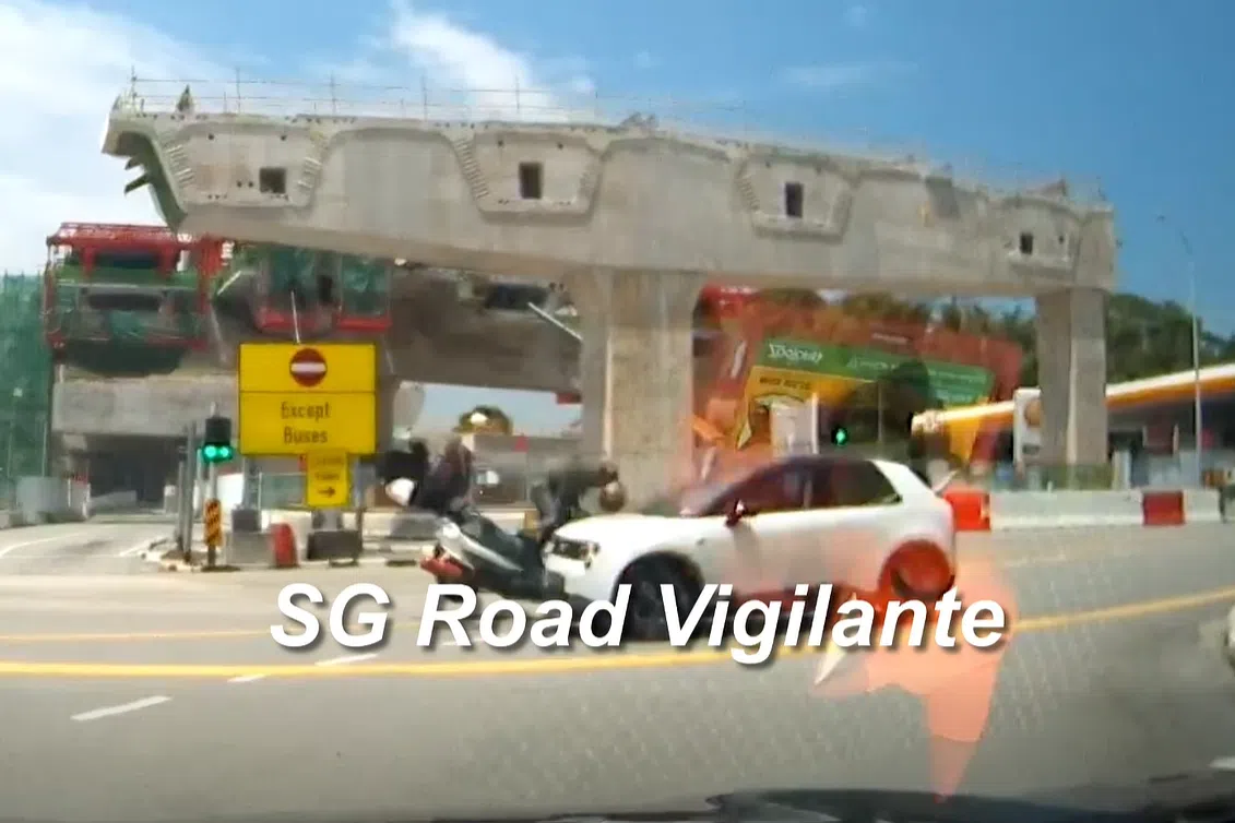 straitstimes.com - Steven Pak - Motorcyclist taken to hospital after accident with car in Loyang; driver assisting with probe