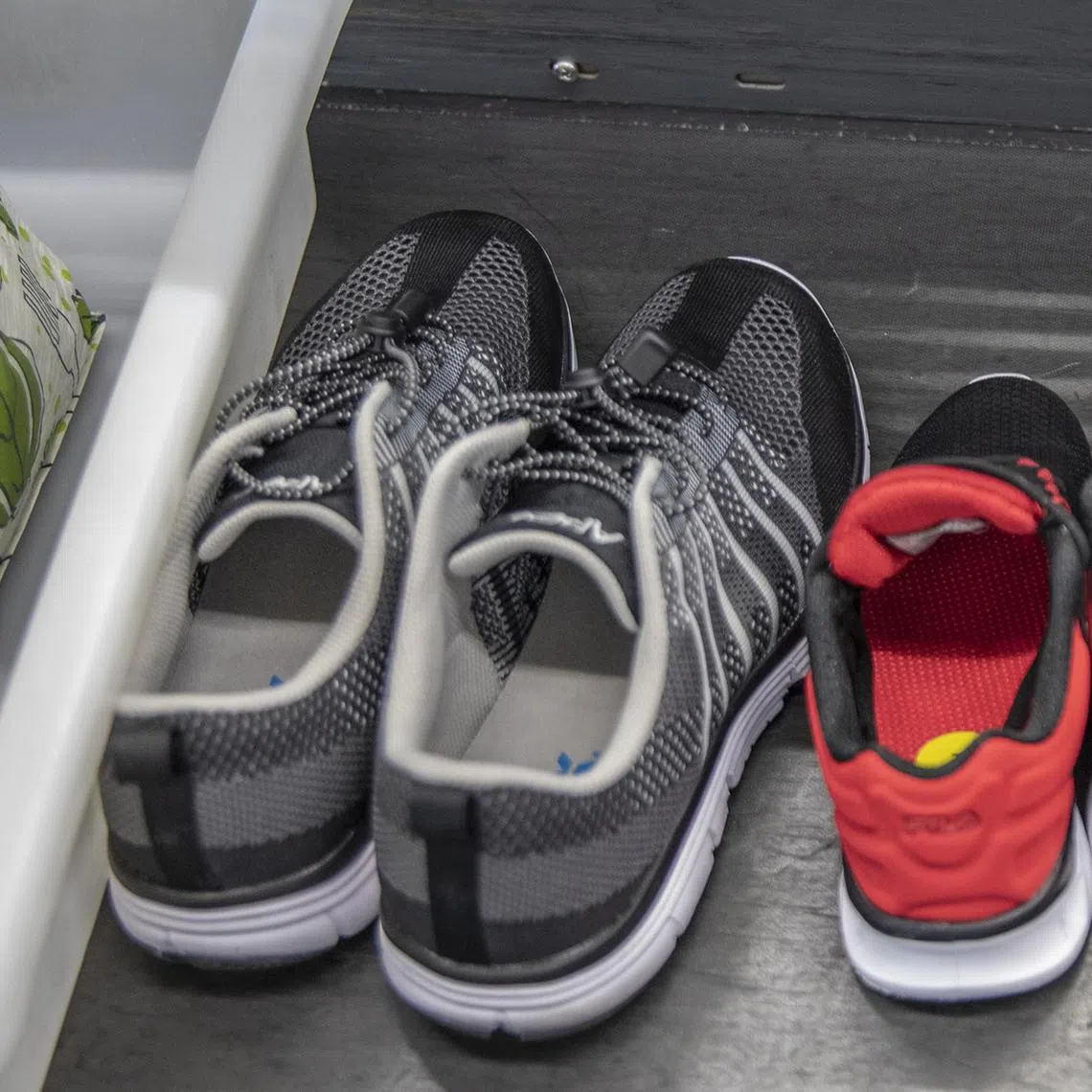 Shoes are screened at a TSA checkpoint at John F. Kennedy International Airport in New York.