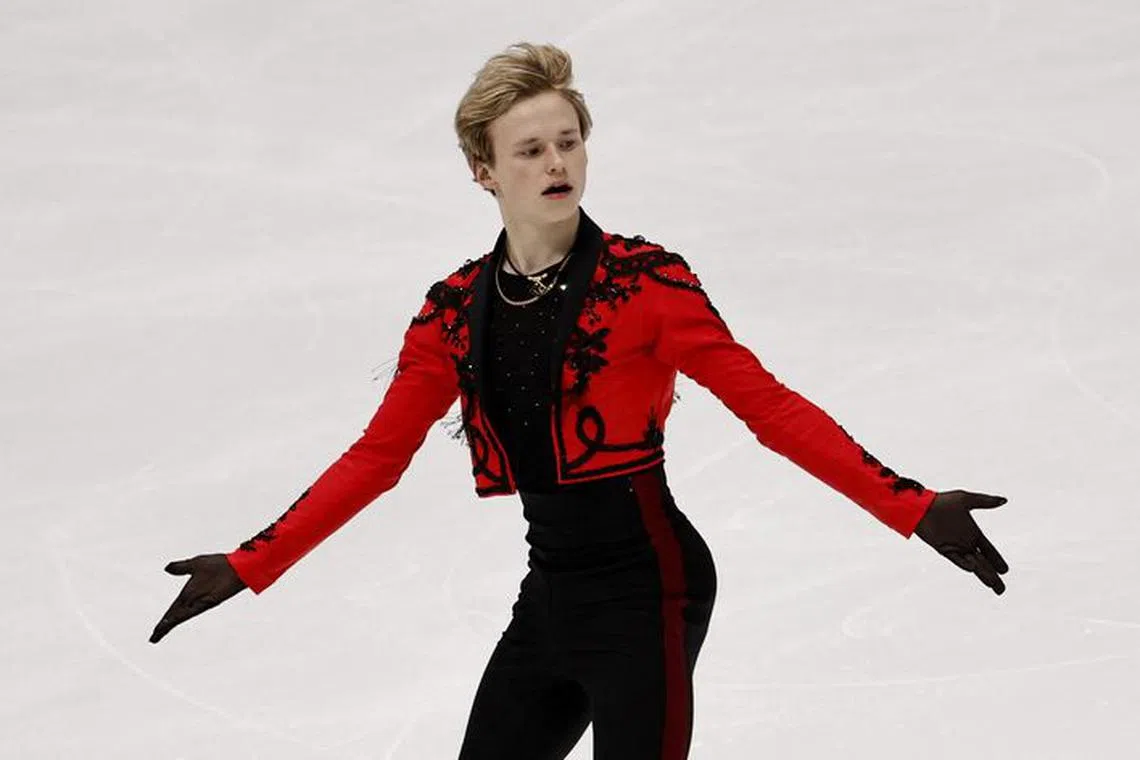 Figure Skating - ISU Grand Prix of Figure Skating - Final - National Indoor Stadium, Beijing, China - December 7, 2023  Ilia Malinin of the U.S. in action during the men's short program REUTERS/Tingshu Wang