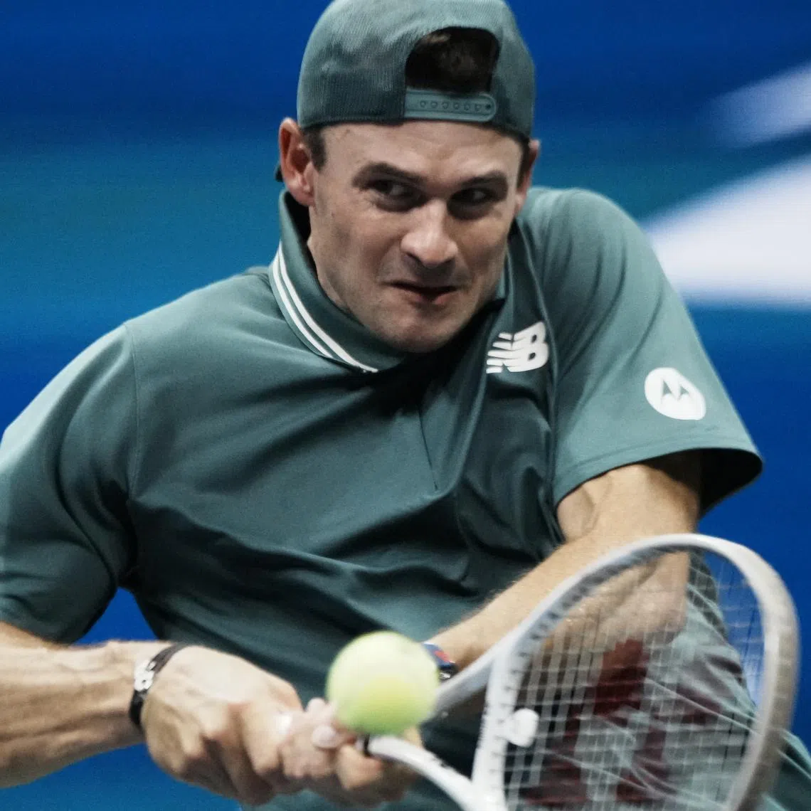 Tennis - U.S. Open - Flushing Meadows, New York, United States - August 28, 2025 Tommy Paul of the U.S. in action during his second round match against Portugal's Nuno Borges REUTERS/Eduardo Munoz