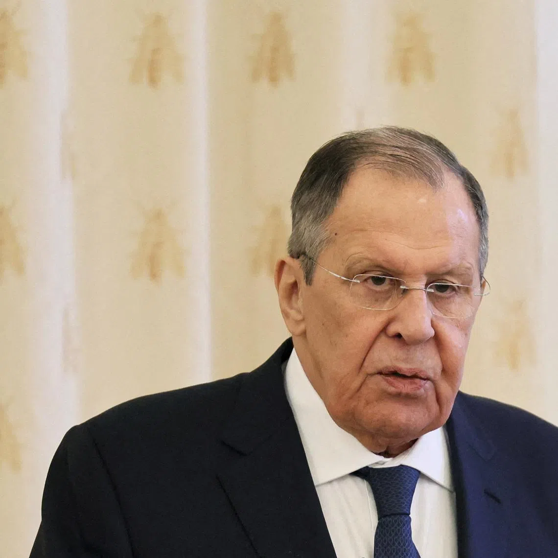 FILE PHOTO: Russian Foreign Minister Sergei Lavrov attends a reception for representatives of traditional faiths, as well as Russian government and public figures, to mark Orthodox Easter, in Moscow, Russia April 22, 2026. REUTERS/Anastasia Barashkova/File Photo