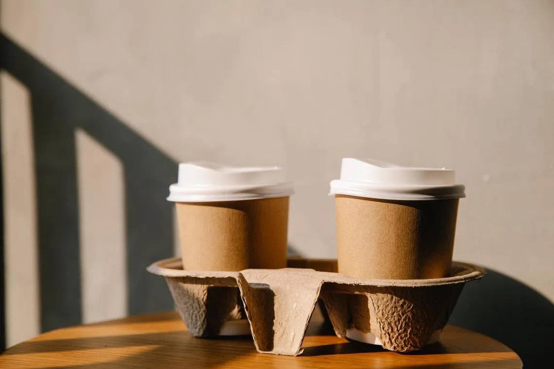 Plastic cups.