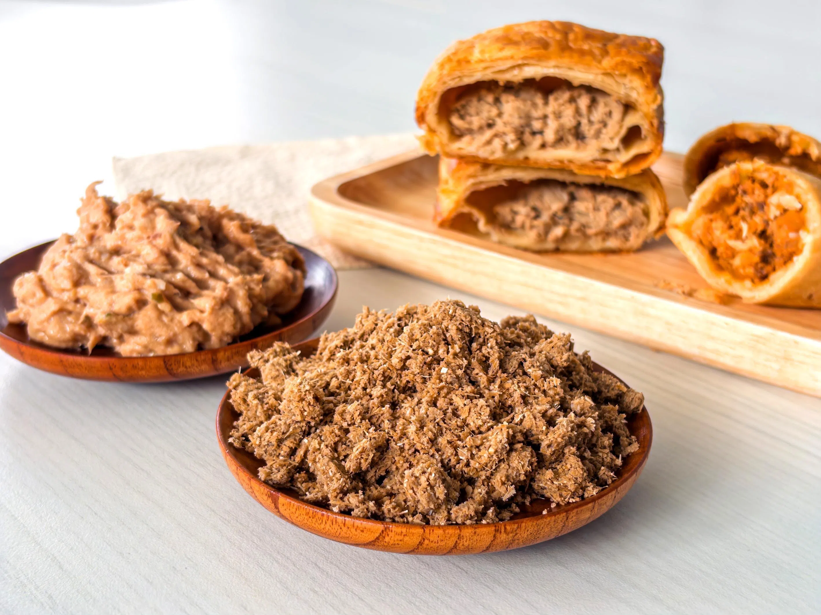 Plant-based tuna prototypes made by Mottainai Food Tech.