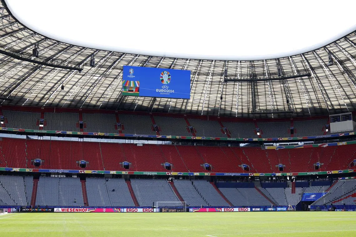 Soccer Football - Euro 2024 - Group A - Germany v Scotland Preview - Munich Football Arena, Munich, Germany - June 12, 2024 General view inside the stadium ahead of the match REUTERS/Michaela Stache/ File Photo