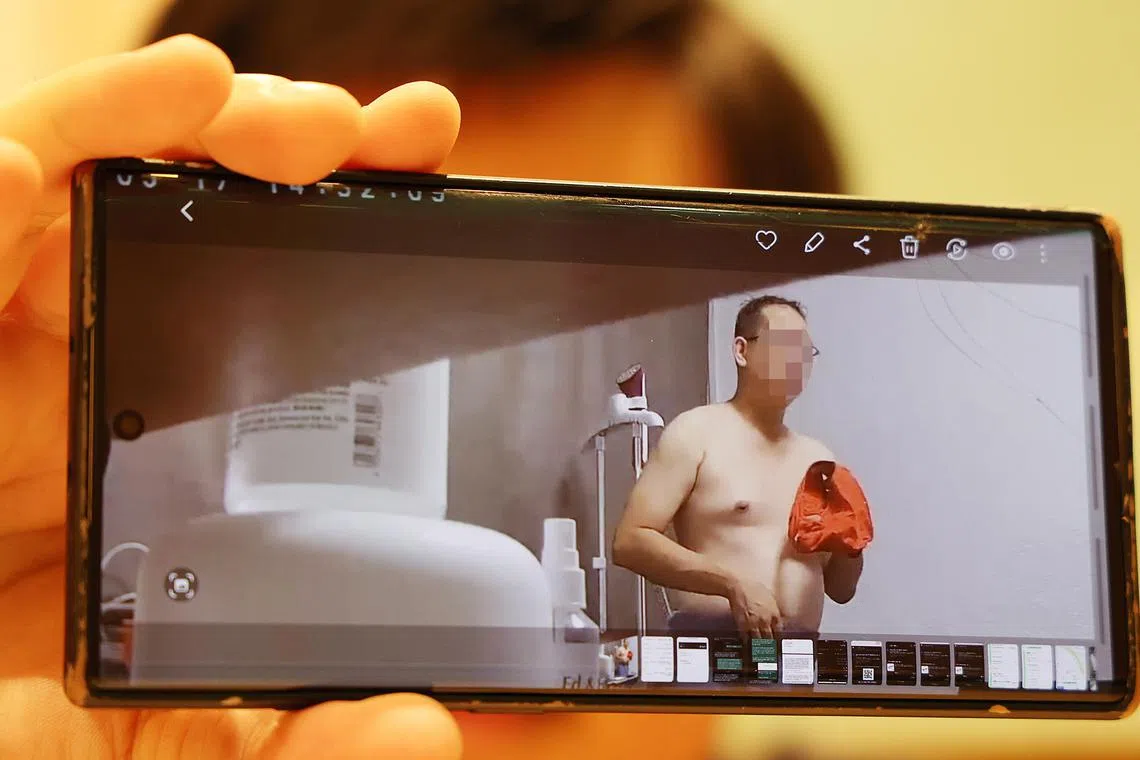 The woman allegedly saw her landlord entering her room naked, going through her undergarments, and pleasuring himself.