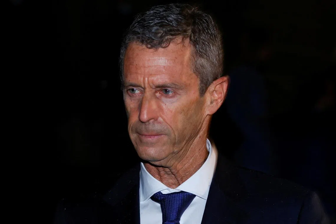 FILE PHOTO: Israeli billionaire Beny Steinmetz leaves the courthouse after a verdict on corruption charges, in Geneva, Switzerland January 22, 2021. REUTERS/Denis Balibouse/File Photo