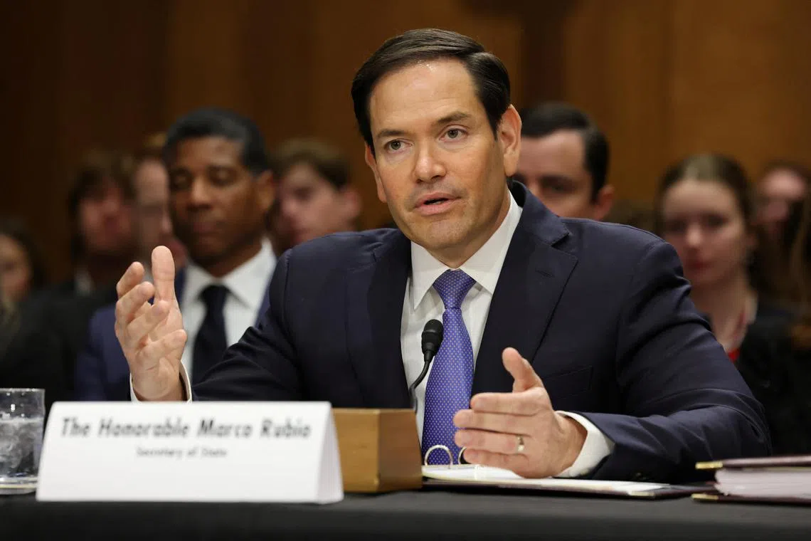 US Secretary of State Marco Rubio testifying at a Senate Foreign Relations Committee hearing on May 20.