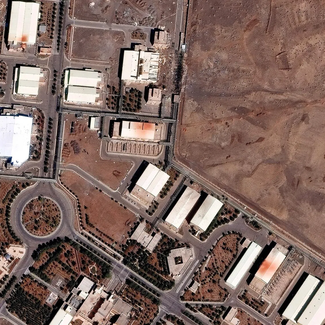 A satellite image shows a closer view of the Natanz Nuclear Facility, near Natanz, Iran, March 1, 2026. Vantor/Handout via REUTERS