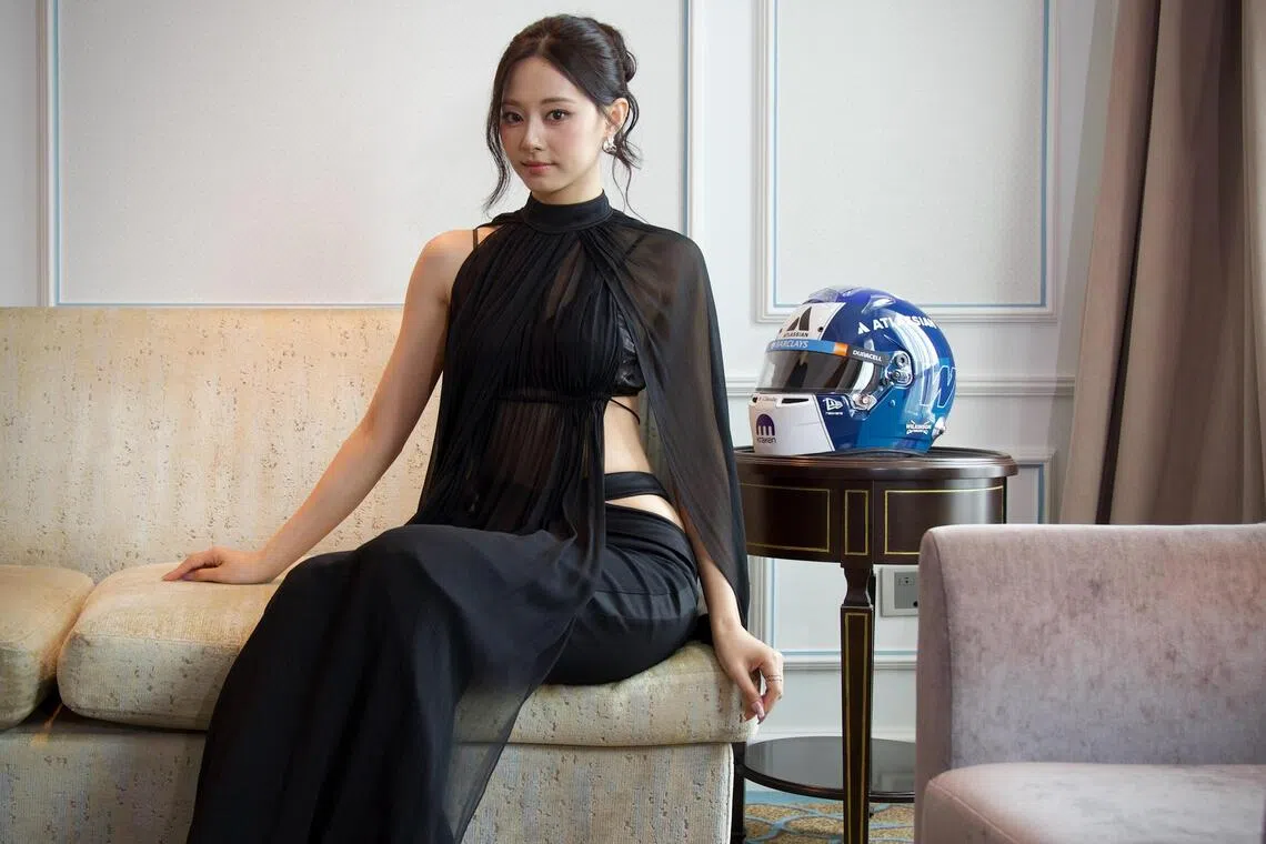 Tzuyu of K-pop girl group Twice is recording a solo song and music video for a collaboration between Atlassian Williams F1 Team and Japanese anime series Dan Da Dan.