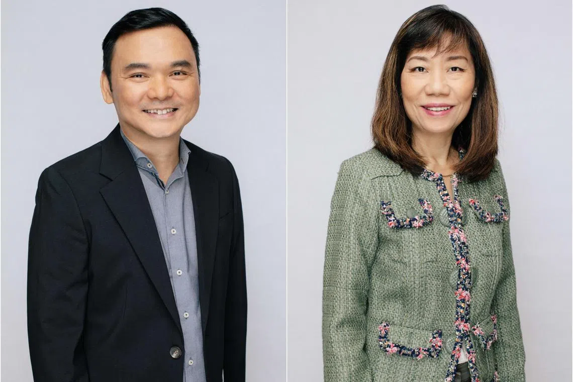 Former Victoria School principal Low Eng Teong (left) will be taking over from Mrs Rosa Huey Daniel as NAC chief on March 1.