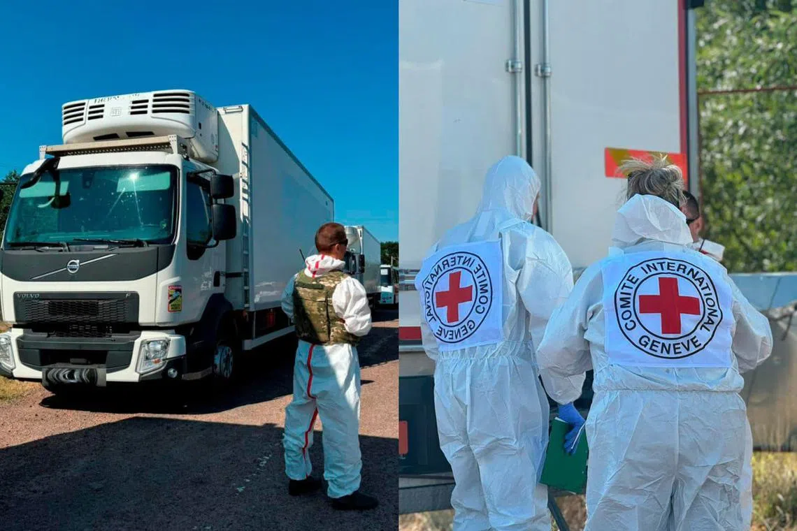 The bodies of 250 soldiers were returned to Ukraine in a swop mediated by International Red Cross.