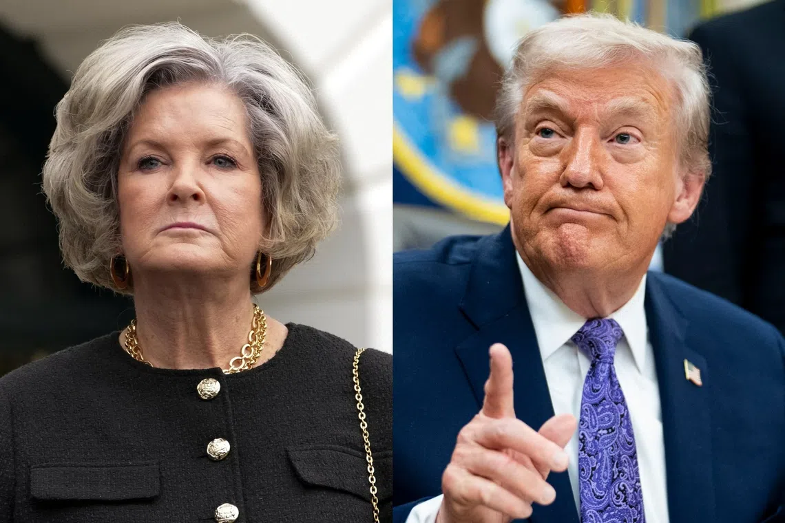 White House Chief of Staff Susie Wiles (left)  swiftly dismissed the Vanity Fair article as a “hit piece”.