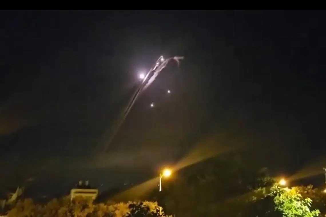 A video posted online is said to show Hezbollah rockets being fired into northern Israel.
