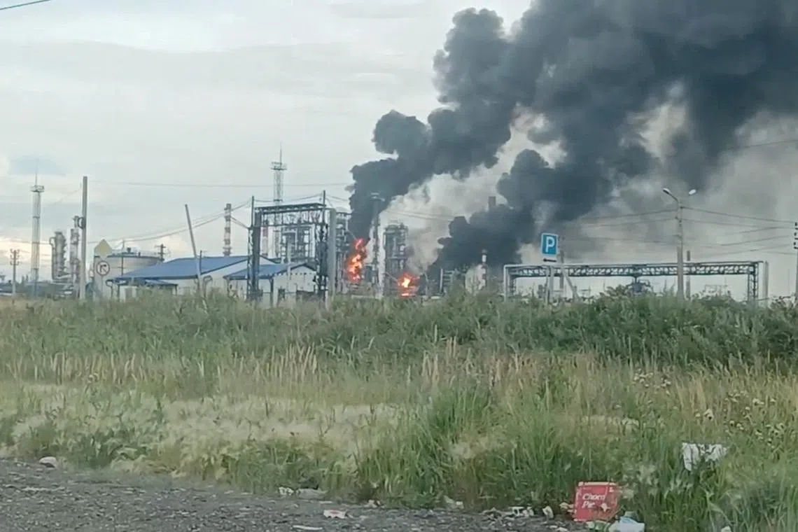 Russia’s largest oil refinery halts processing after Ukraine drone attack, sources say