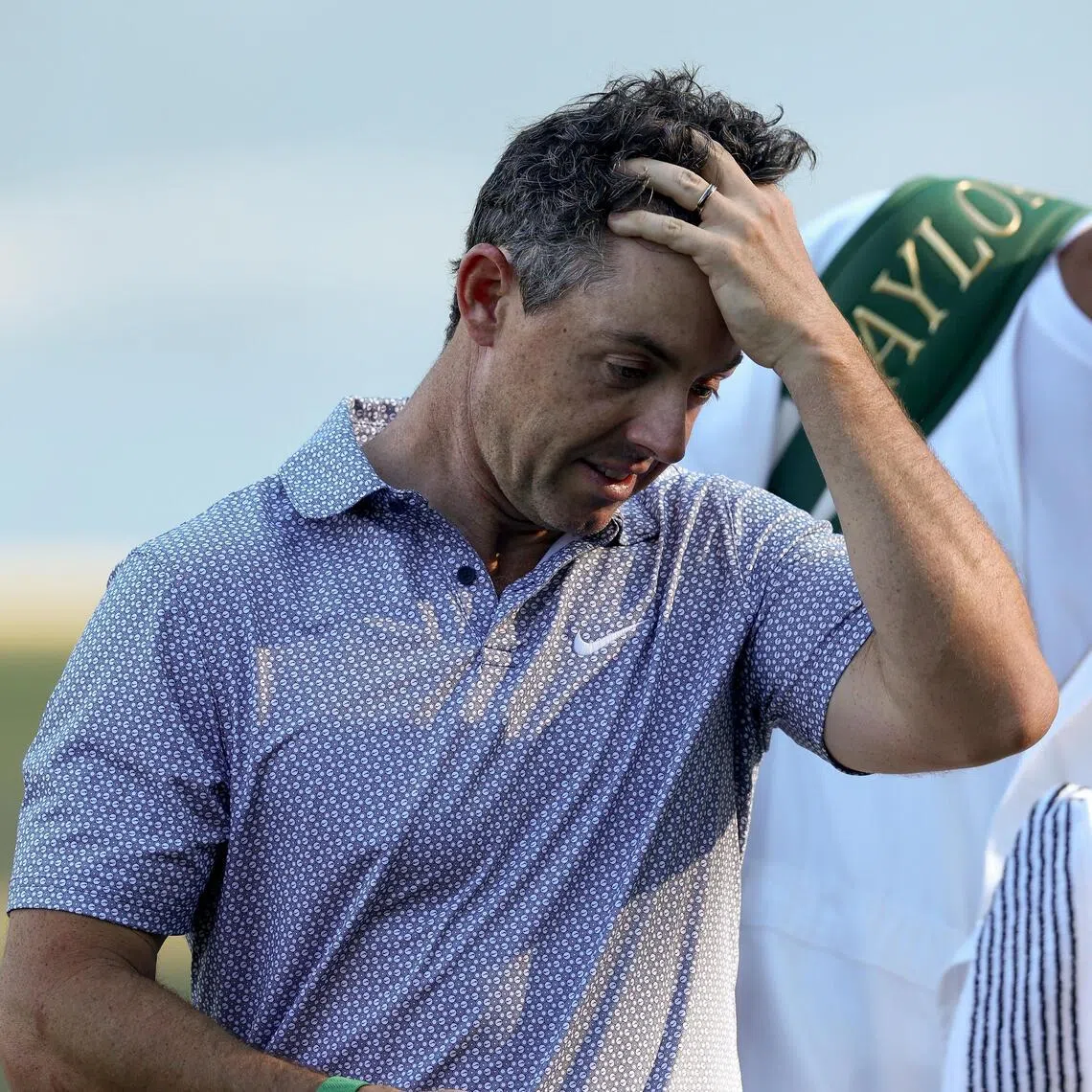 Rory McIlroy carded a one-over 73 as his six-shot lead evaporated during the third round of the Masters on April 13.