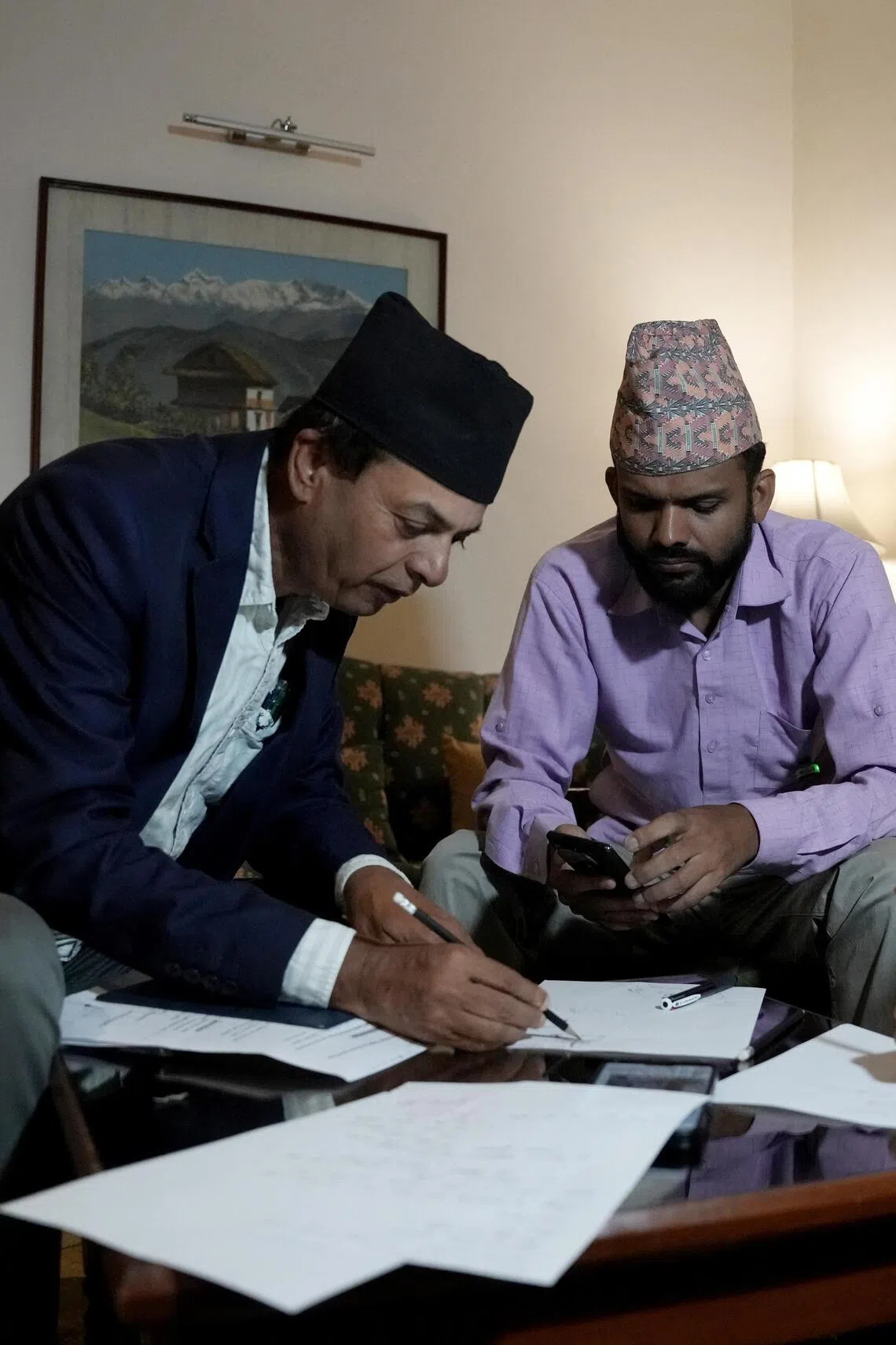 Shri Ram Neupane and Sagar Dhakal are two lawmakers who have been involved in the rescue and planning operations at the tunnel of the Upper Trishuli 3A Hydropower Station.