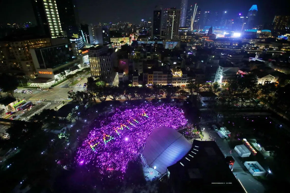 The night ended with attendees getting together in a light-up formation and spelling out the word “family”.