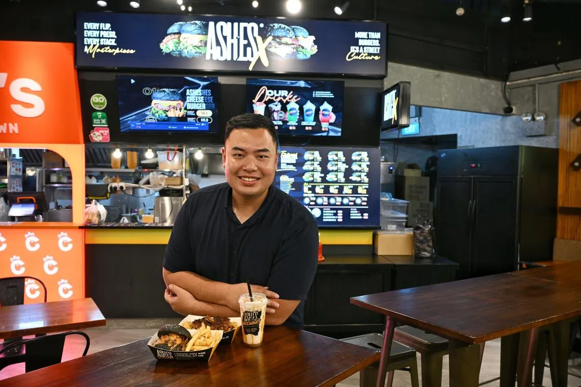 Mr Lee Syafiq Muhammad Ridzuan Lee at his outlet, Ashes X Sengkang.