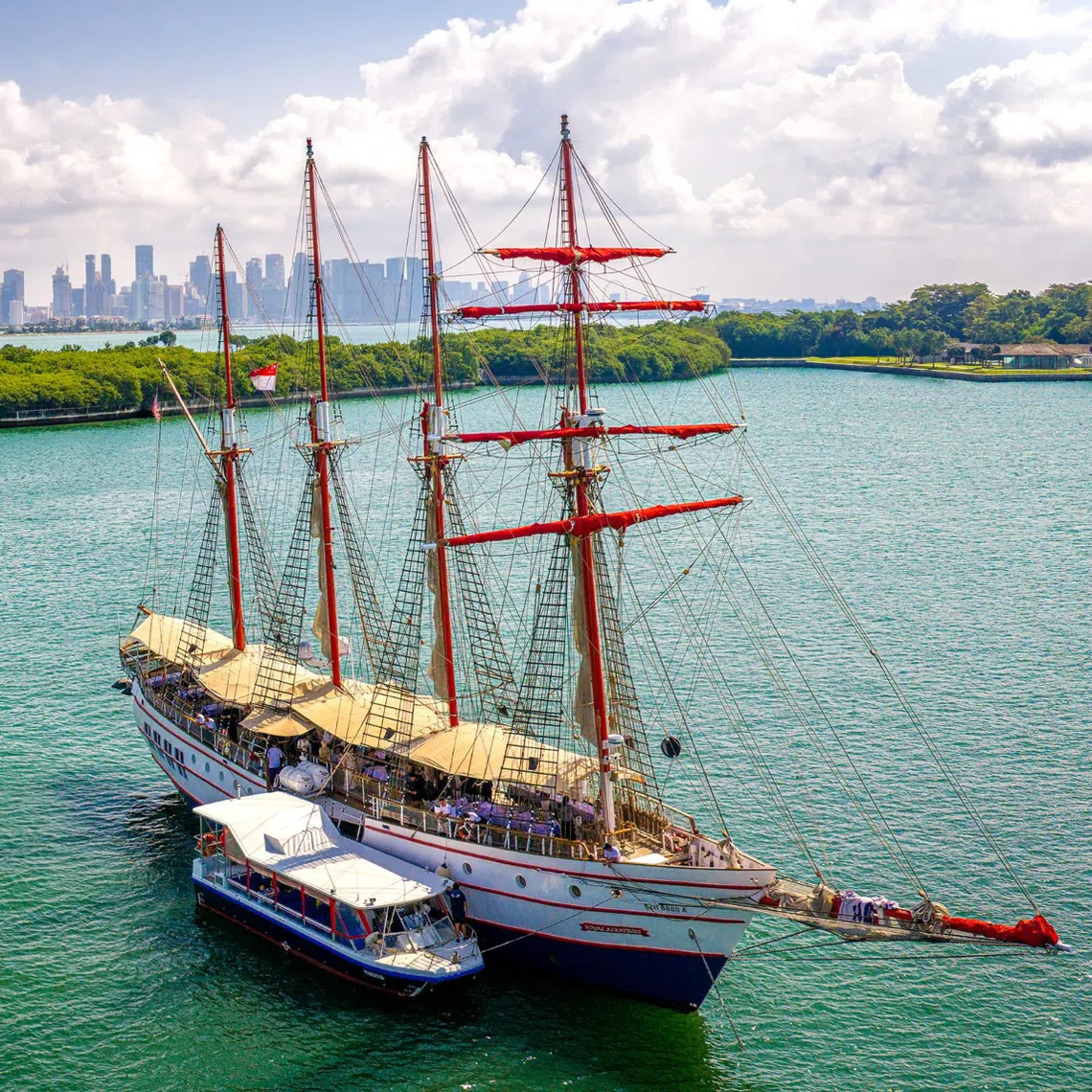 Singapore’s only luxury tall ship Royal Albatross is owned by Tall Ship Adventures, which also runs a speedboat business.