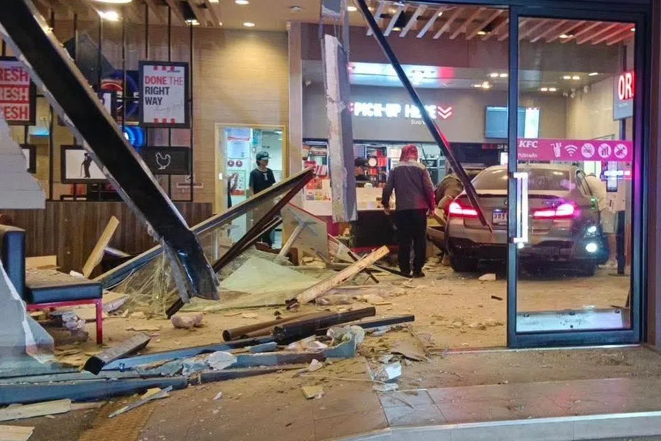 12 injured in Bangkok after car crashes into KFC outlet in petrol station