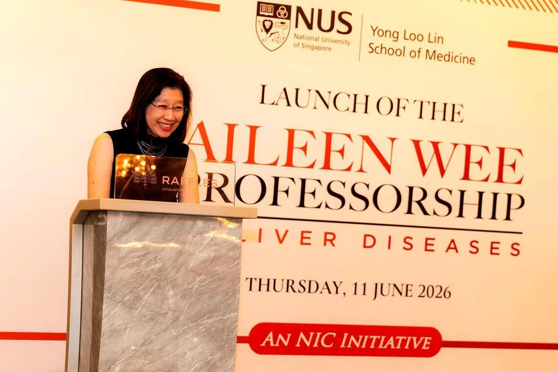 The Aileen Wee Professorship was launched officially on June 11 at Raffles Hotel Singapore.
