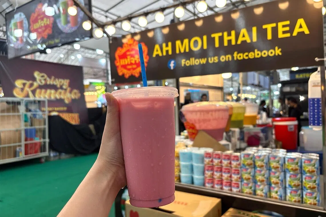 Thai Grape Milk Tea from Ah Moi Thai Tea.